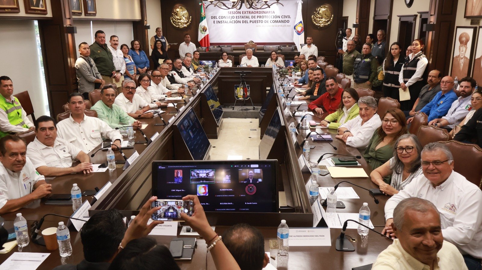 Instalan en Baja California Sur Puesto de Comando Interinstitucional para fortalecer la atención ante la temporada de ciclones tropicales